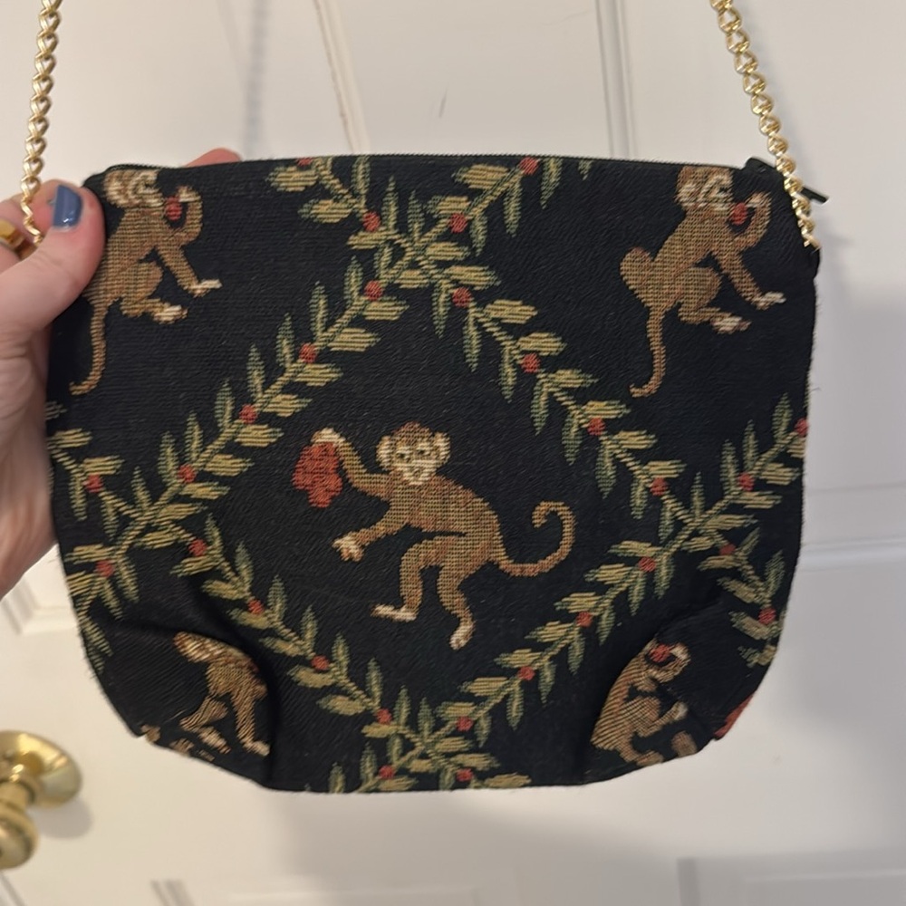 Vintage Monkey Print Crossbody Purse - Picture 4 of 5